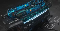 Holographic Scifi Table - C4D- Octane 3D model