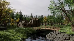 Houses Scene 3D model