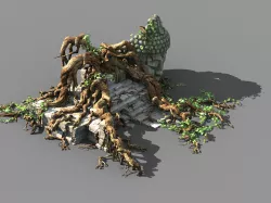 Huaguoshan Camp-Big Tree Root 03 3D model