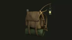 Hunter Backpack - Crossbow Character Costume Low-poly 3D model