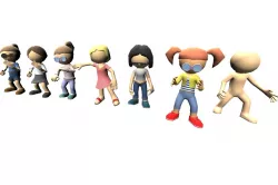 Hyper-Casual Characters pack 3  Low-poly 3D model