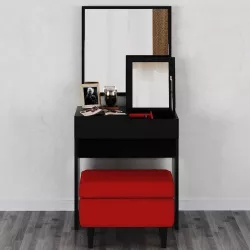 IKEA Dressing table with mirror and ottoman 3D model