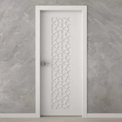 Interior door with Arabic pattern 3D model