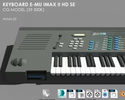 Keyboard Emu Imax II HD SE  Low-poly 3D model