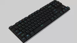 Keyboard with animated symbols lightning 3D model