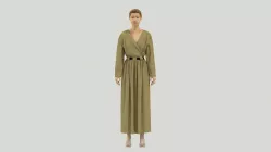 Khaki dress 3D model