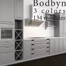 Kitchen Method Ikea Bodbyn 3D model