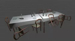  kitchen table Low-poly 3D model