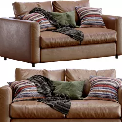 Leather sofa Ikea Vimle 3D model