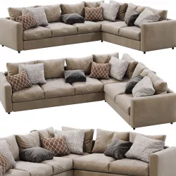 Leather sofa Ikea Vimle 3D model