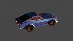 Low Poly Car with nice flat shadow Fairlady 240z Low-poly 3D model
