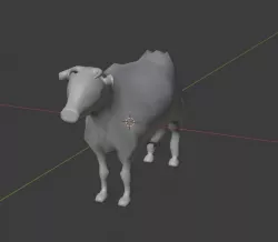 Low-poly Cow Low-poly 3D model