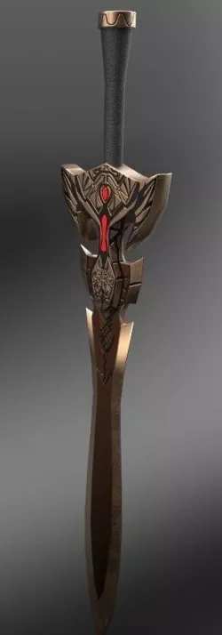 Low Poly Fantasy Sword Low-poly 3D model