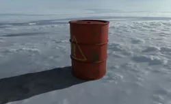 low poly textured barrel container Low-poly 3D model