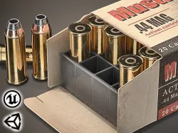 Magnum cartridges ammunition pack - 3D VR  AR  game ready  Low-poly 3D model