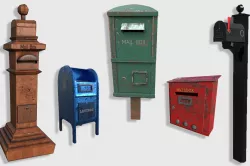 Mail Boxes Pack Low-poly 3D model
