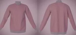 Male sweater- Turtleneck outfit  Low-poly 3D model