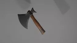 Med Poly Stylized Fantasy lvl 1 Axe Low-poly 3D model