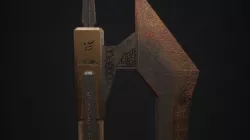 Medieval Axe - One hand - Magic - Weapons Low-poly 3D model