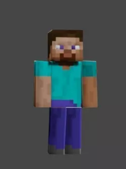 minecraft steve Low-poly 3D model