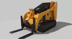 Mini Skid Steer Low-poly 3D model