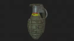 MK-2 Hand Grenade Low-poly 3D model