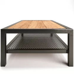 Modern industrial rustic coffee table 3D model
