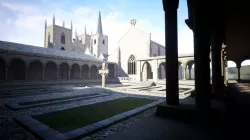 Modular Gothic Church Low-poly 3D model