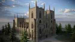 Modular Medieval Church Low-poly 3D model