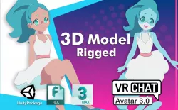 Nina Flip BNA Brand New Animal VRChat 3D model