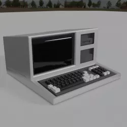 Old Computer Low-poly 3D model