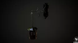 Old Fire Lamp Low-poly 3D model