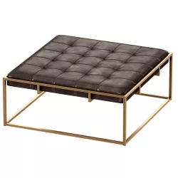 Ottilie Square Leather Coffee Table Crate and Barrel 3D model