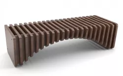 Parametric wooden bench 3D model
