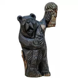 Park Dog Figurine with Fish and Beer 3D model