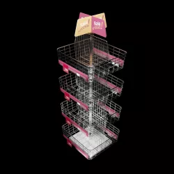 Pharmacy Super shop Wire Basket Shelf Low-poly 3D model