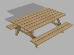Picnic Table Piknik Masasi 3D model