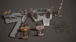 Port and Ship Pack Low-poly 3D model