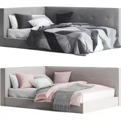 Pottery Barn Cushy Lounge Platform Corner Bed 3D model