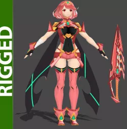 Pyra 3d Rigged Model  3D model