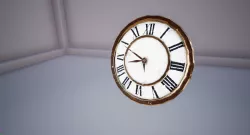 Realistic Old Clock Low-poly 3D model