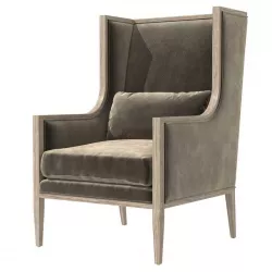 Restoration Hardware FRENCH SLOPE ARM WINGBACK CHAIR 3D model