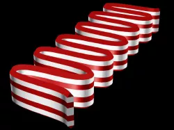 Ribbon Candy Low-poly 3D model
