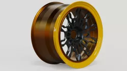 rims wheel peach 3D model