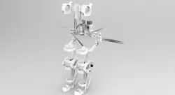 Robot spine structure and auxiliary exoskeleton device 3D model