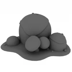Rocks with little terrain 3D model