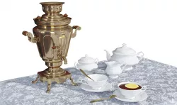 Russian samovar and service 3D model