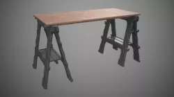 Sawhorse Low-poly 3D model