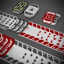 SciFi Poker Cards - Sabacc style - single textures and PDFs Low-poly 3D model