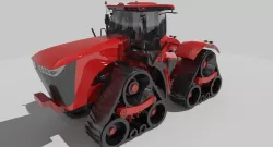 Scraper Tractor  Low-poly 3D model